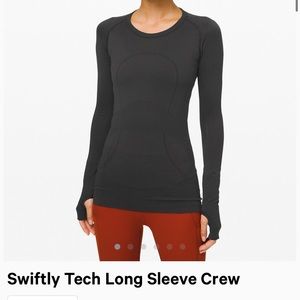 Black, Size 2 Lululemon swiftly tech long sleeve